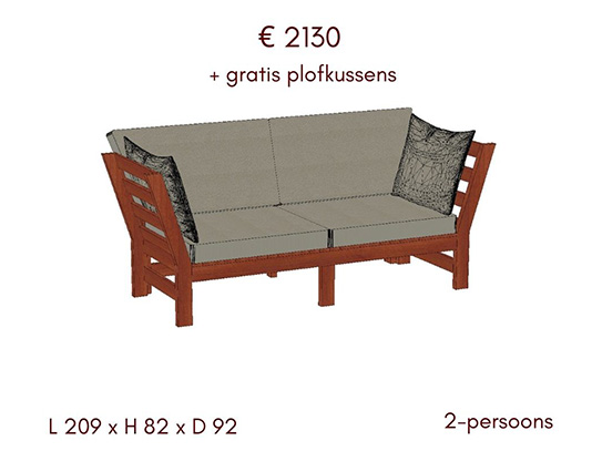 lounge 2 persoons zitbank
